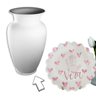 Textured Hearts XL Vase