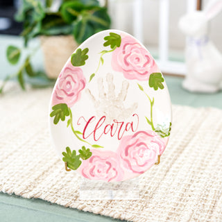 Elegant Flower Easter Egg Plate