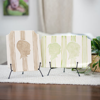 Stripes Clay Silhouette Plaque