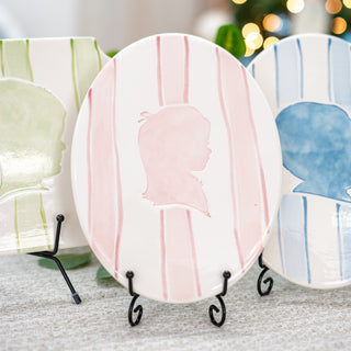 Stripes Clay Silhouette Plaque
