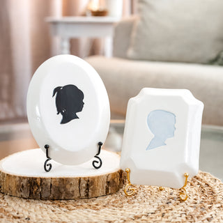 Classic Clay Heirloom Silhouette with Plate Stand