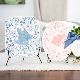 Vintage Vines Silhouette Clay Plaque