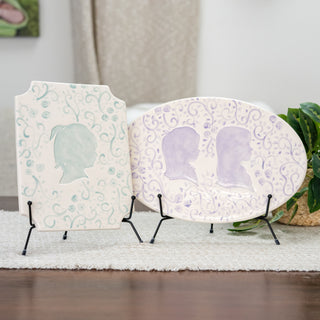 Vintage Vines Silhouette Clay Plaque