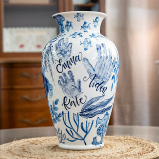 Beachy Chinoiserie XL Vase