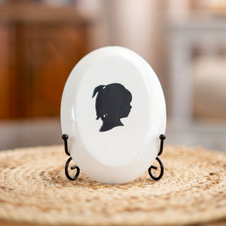 Classic Clay Heirloom Silhouette with Plate Stand
