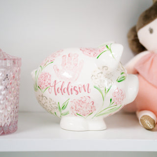 Sadie's Hydrangea Petite Piggy Bank
