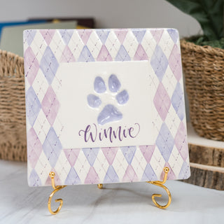 Argyle Embossed Clay Plaque