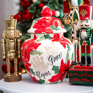 Poinsettia Meghan Ginger Jar