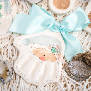 Coastal Santa Clay Ornament