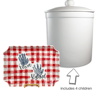 Patriotic Gingham Canister