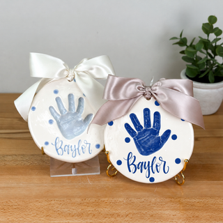Polka Dot 6" Clay Ornament