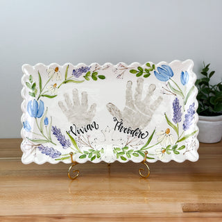 Spring Wreath Wide Platter