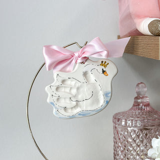 Swan Clay Ornament