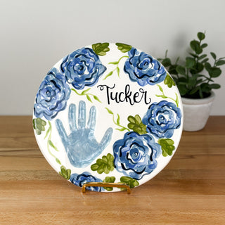 Elegant Flowers Clay Plaque