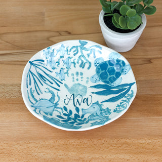 Beachy Chinoiserie Dish