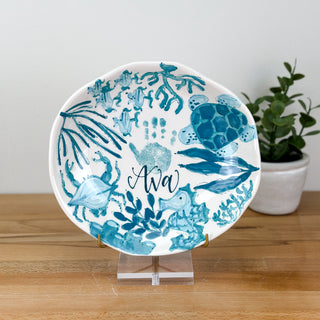 Beachy Chinoiserie Dish