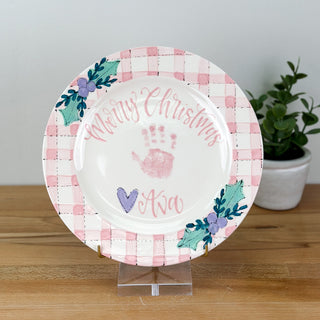Holly Gingham Cookie Plate