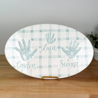 Gingham Clay Plaque