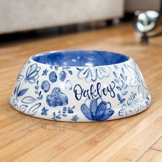 Floral Chinoiserie Pet Bowl
