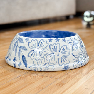 Floral Chinoiserie Pet Bowl
