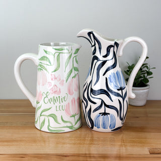 Art Deco Flowers Pitcher