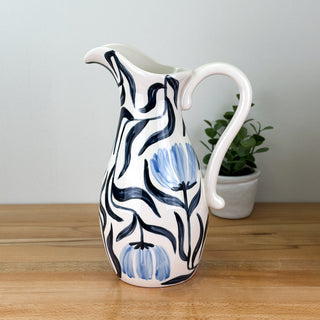 Art Deco Flowers Pitcher