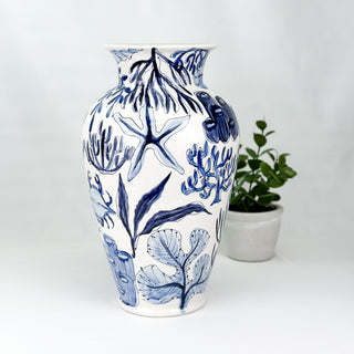 Beachy Chinoiserie XL Vase