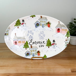 Christmas Town Wide Platter