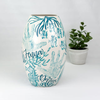 Beachy Chinoiserie Vase