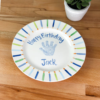 Candles Birthday Cake Plate