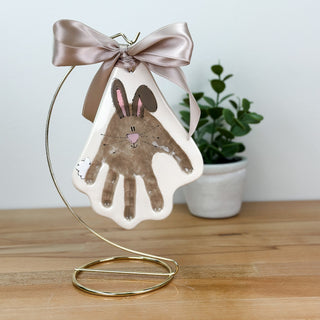 Easter Bunny Clay Ornament
