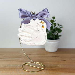 Swan Clay Ornament