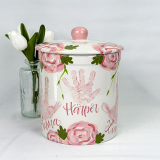 Elegant Flowers Canister