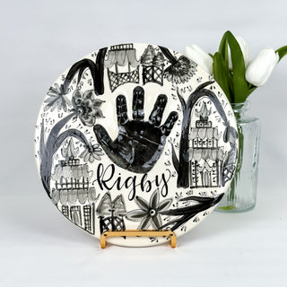 Classic Chinoiserie Clay Plaque