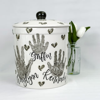 Textured Hearts Canister