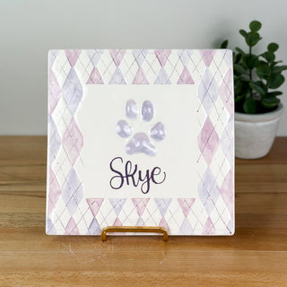 Argyle Embossed Clay Plaque