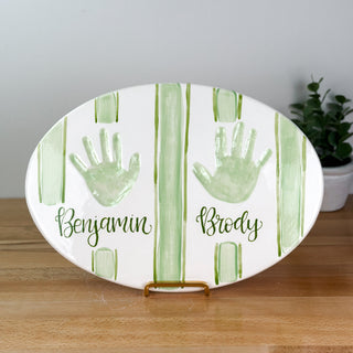 Stripes Clay Plaque