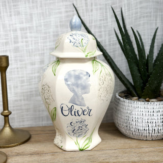 Sadie's Hydrangeas Silhouette Keehln Ginger Jar