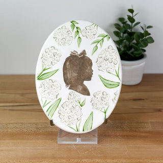Sadie's Hydrangea Clay Silhouette Plaque