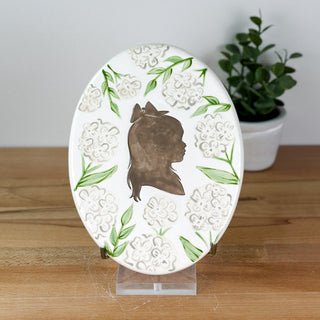 Sadie's Hydrangea Clay Silhouette Plaque