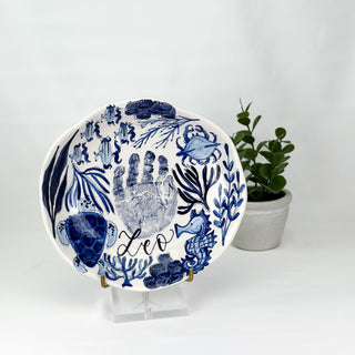 Beachy Chinoiserie Dish