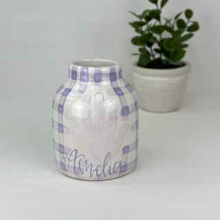 Gingham Bud Vase