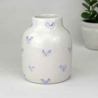 Textured Hearts Bud Vase