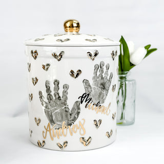 Textured Hearts Canister