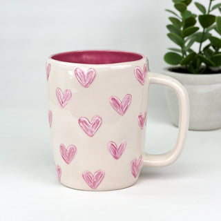 Textured Hearts Mug