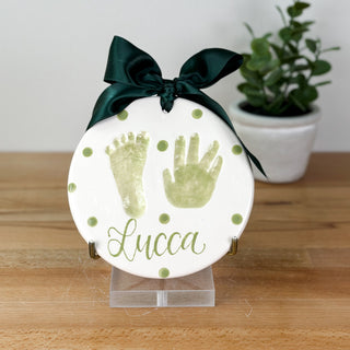 Polka Dot 6" Clay Ornament