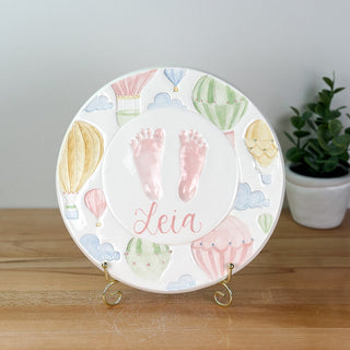 Hot Air Balloons Embossed Clay Plaque