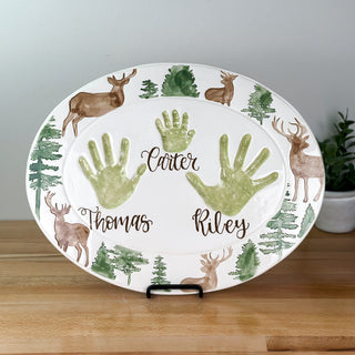 Deer Embossed Clay Plaque