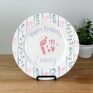 Bows and Blooms Birthday Cake Plate