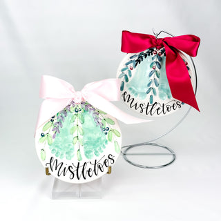 Mistletoes 6" Clay Ornament